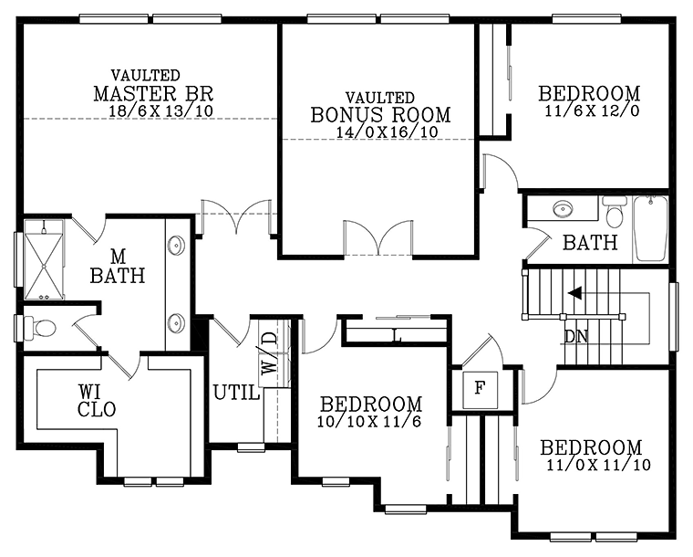 Country Craftsman Traditional Level Two of Plan 46270