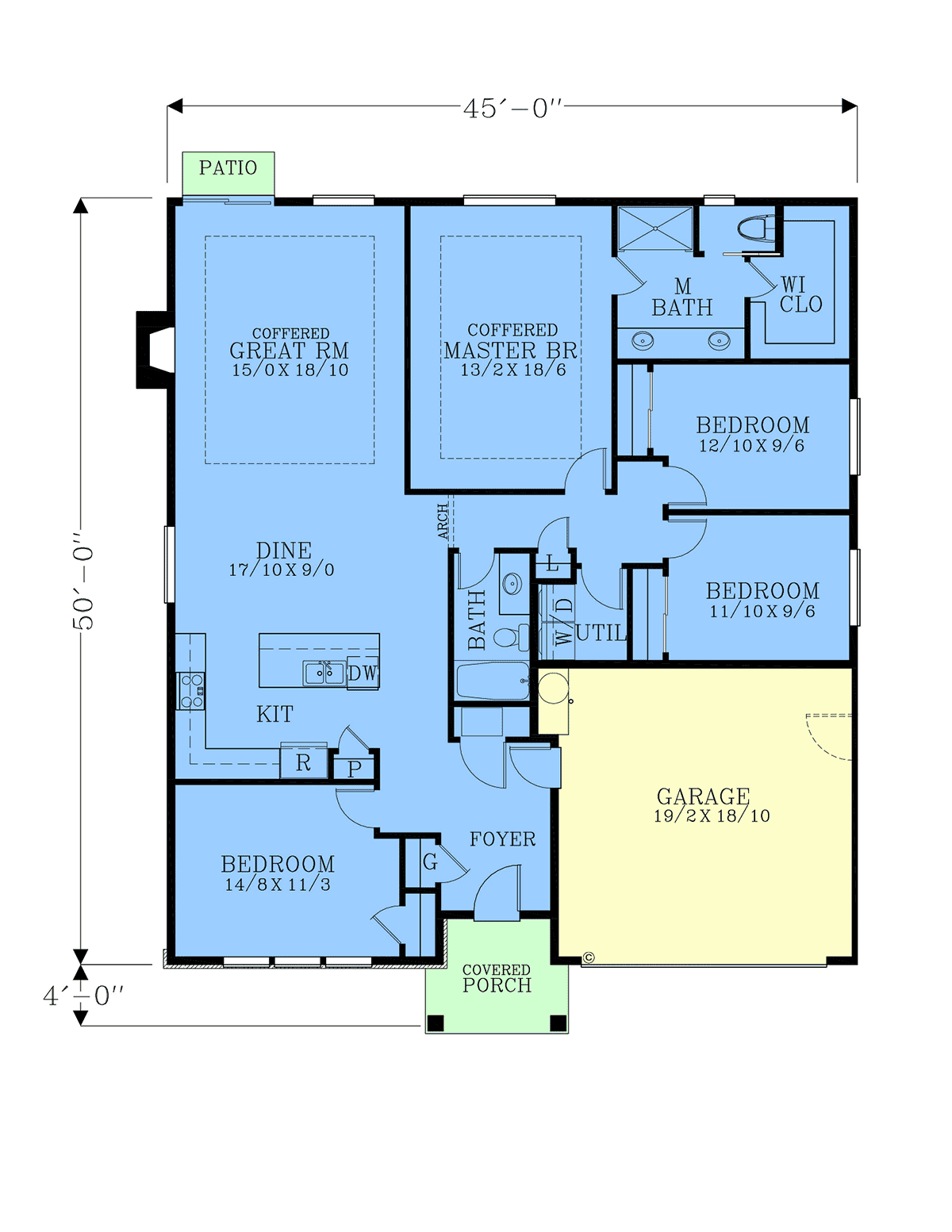 Cape Cod Cottage Country Craftsman Ranch Level One of Plan 46299