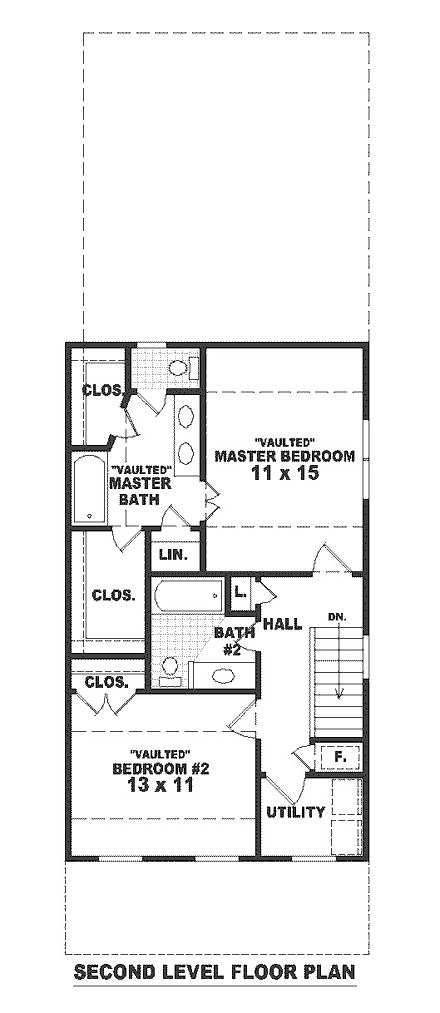 House Plan 46303 Second Level Plan