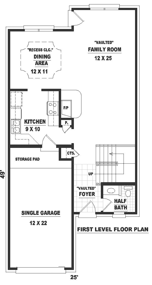 Ranch Level One of Plan 46307