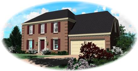 Colonial Elevation of Plan 46308