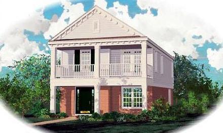 Colonial Narrow Lot Elevation of Plan 46317