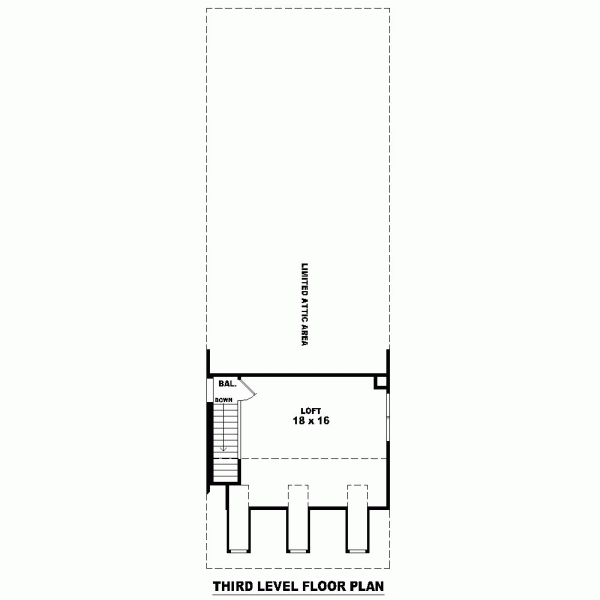 Narrow Lot One-Story Traditional Level Three of Plan 46328