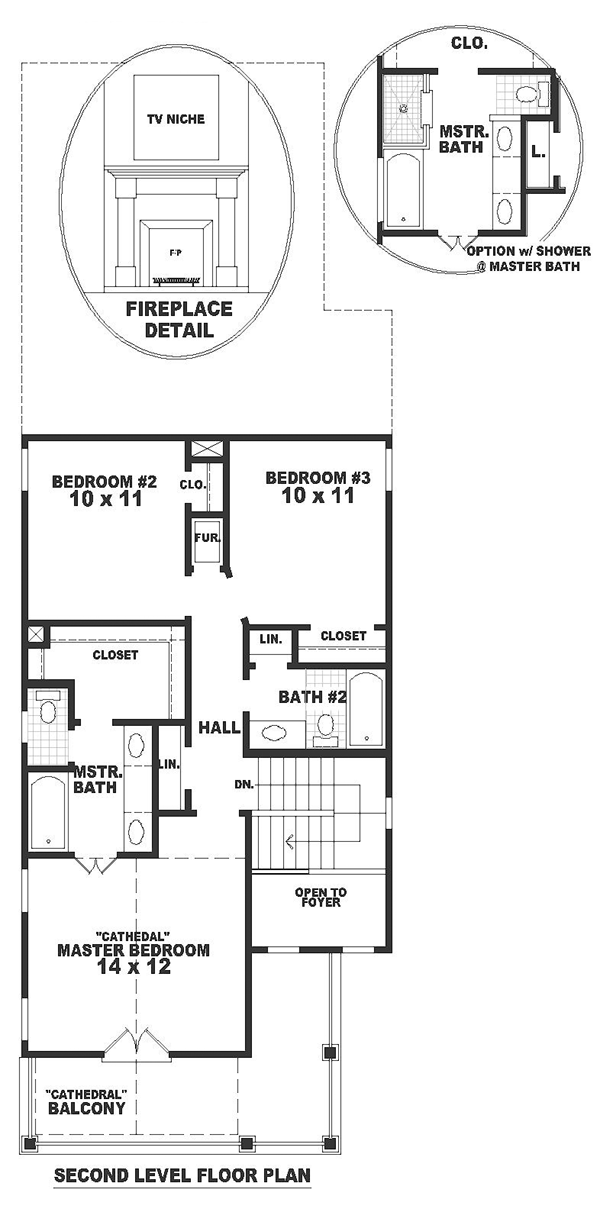 Narrow Lot Ranch Level Two of Plan 46329
