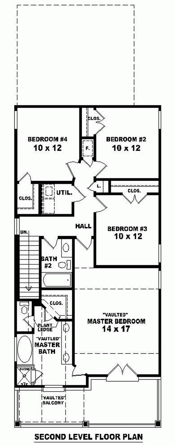 Narrow Lot Southern Level Two of Plan 46334