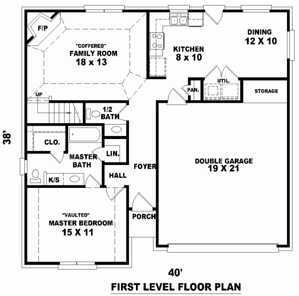 Narrow Lot Traditional Level One of Plan 46338