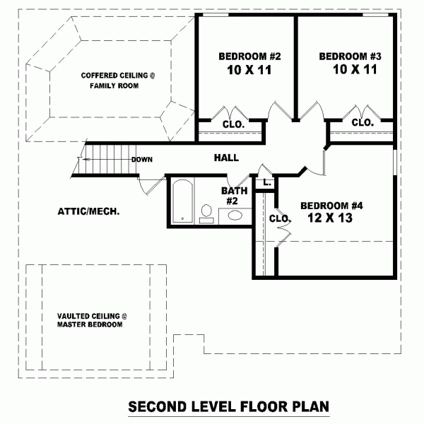 Narrow Lot Traditional Level Two of Plan 46338