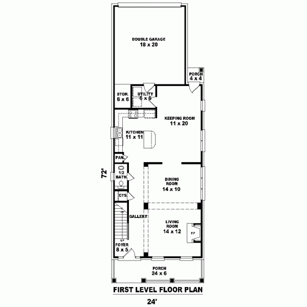 Narrow Lot Level One of Plan 46342