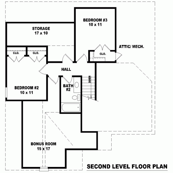 Narrow Lot Traditional Level Two of Plan 46344