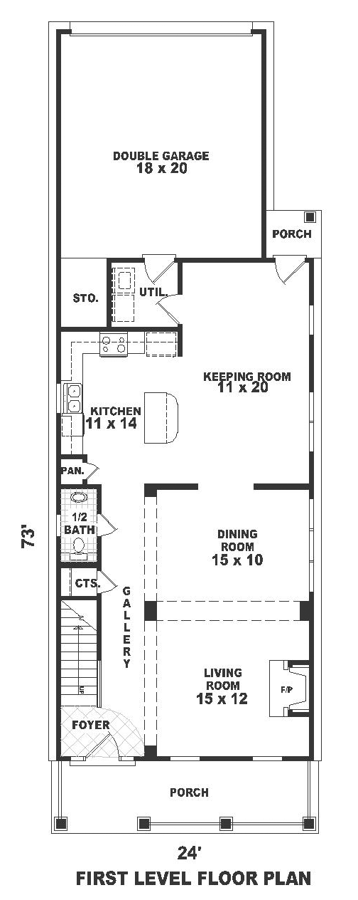 Country Narrow Lot Level One of Plan 46345