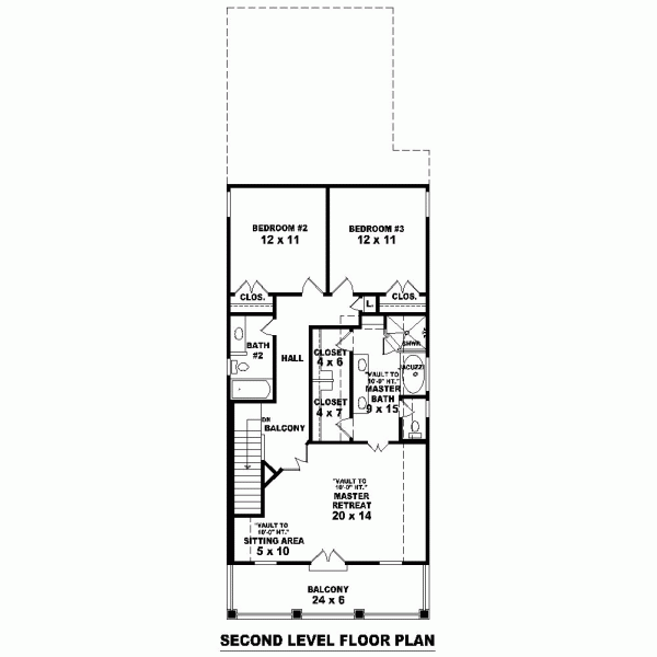 Narrow Lot One-Story Ranch Level Two of Plan 46347