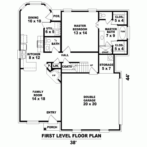 Narrow Lot Level One of Plan 46350