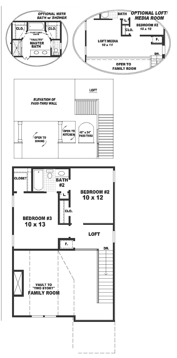 Narrow Lot Traditional Level Two of Plan 46361