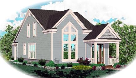 Narrow Lot Traditional Elevation of Plan 46361