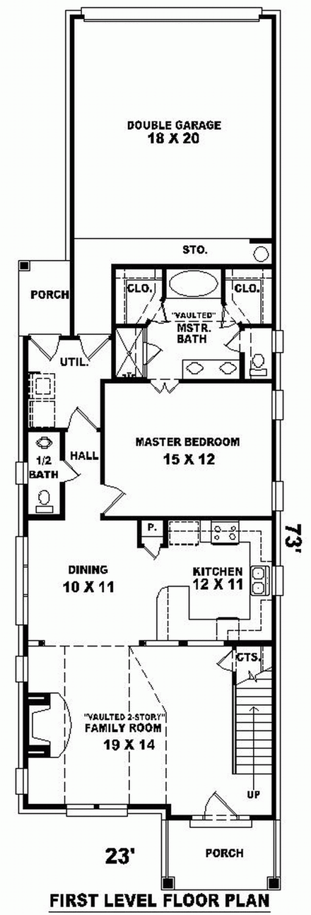 House Plan 46363 First Level Plan