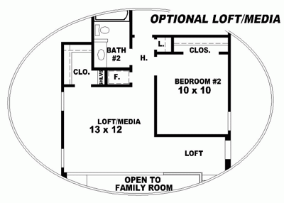 Narrow Lot Traditional Alternate Level One of Plan 46366