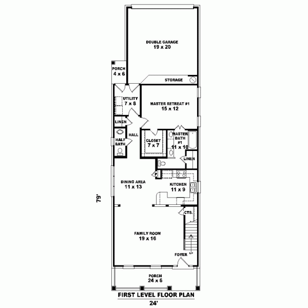 Narrow Lot Level One of Plan 46369