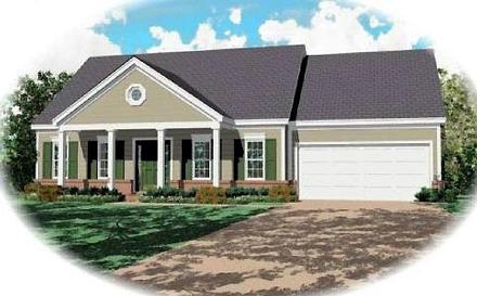 Ranch Elevation of Plan 46376