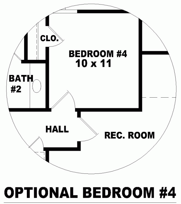 Craftsman Narrow Lot Alternate Level Two of Plan 46392