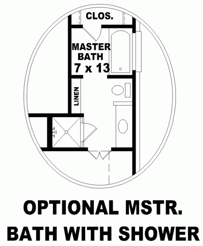 Narrow Lot One-Story Traditional Alternate Level One of Plan 46395
