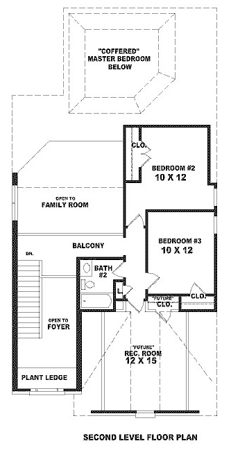 Narrow Lot One-Story Ranch Level Two of Plan 46398