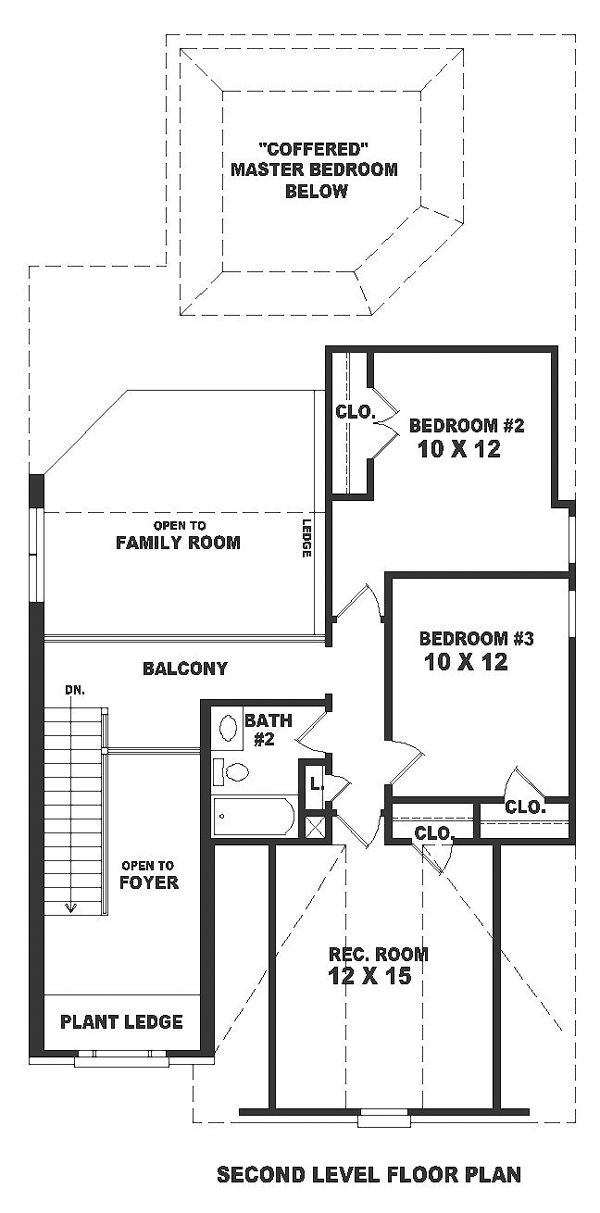 One-Story Level Two of Plan 46399