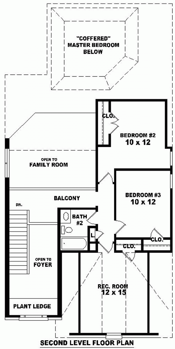 One-Story Ranch Level Two of Plan 46400