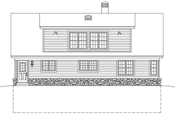 Contemporary Rear Elevation of Plan 46410