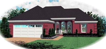 One-Story Ranch Elevation of Plan 46414