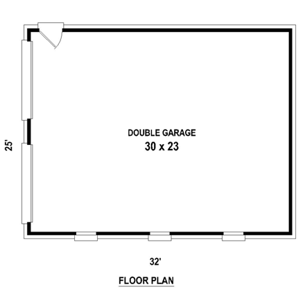 Garage Plan 46423 - 2 Car Garage First Level Plan