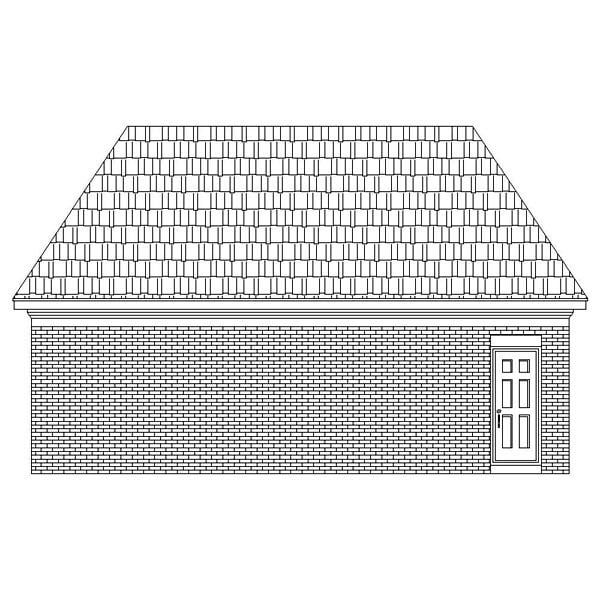 Traditional Rear Elevation of Plan 46423