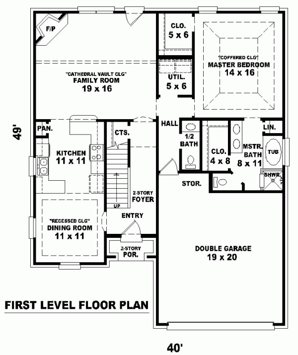 Narrow Lot Traditional Level One of Plan 46424