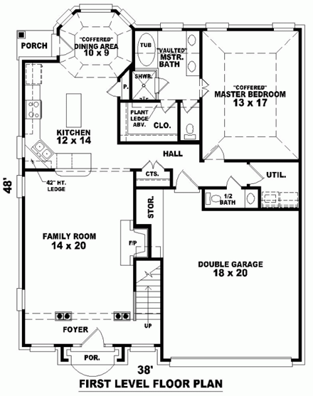 House Plan 46436 First Level Plan