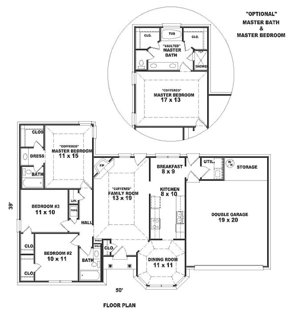 Country One-Story Level One of Plan 46438