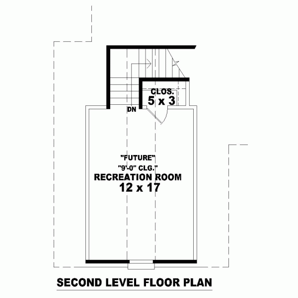 One-Story Level Two of Plan 46440