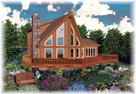 House Plan 46446 Elevation