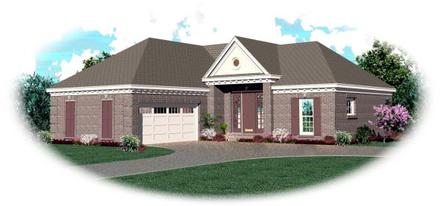 One-Story Traditional Elevation of Plan 46454