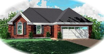 One-Story Traditional Elevation of Plan 46471