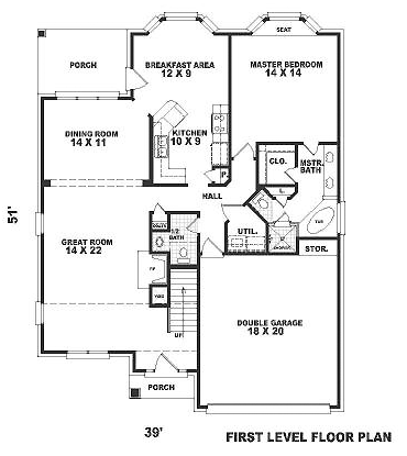Narrow Lot Traditional Level One of Plan 46480