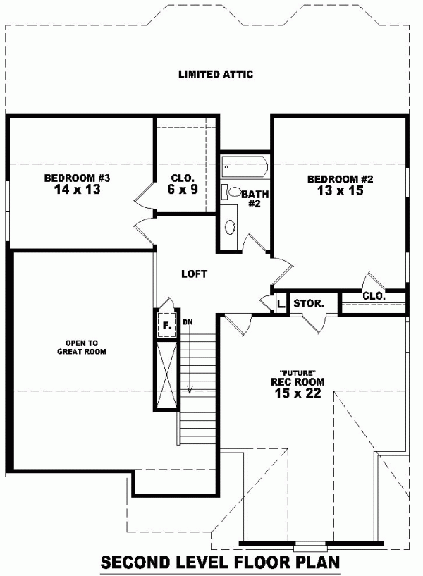 Narrow Lot Traditional Level Two of Plan 46481