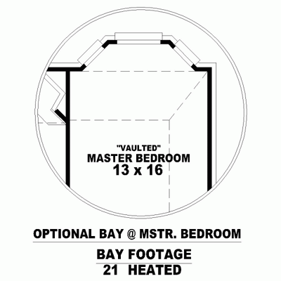 Narrow Lot One-Story Alternate Level One of Plan 46483