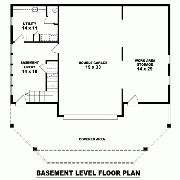 Contemporary Lower Level of Plan 46497