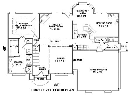 Traditional Level One of Plan 46512