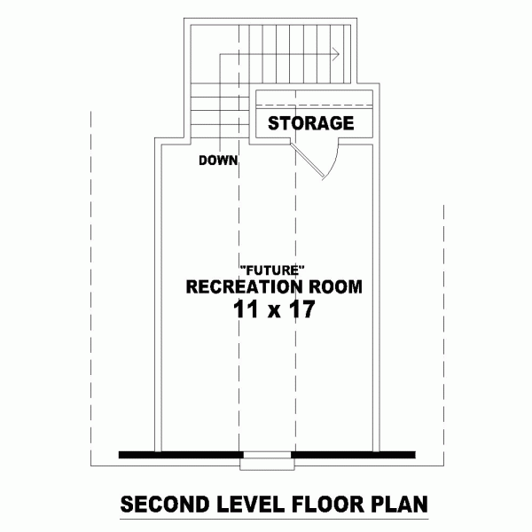 Narrow Lot One-Story Level Two of Plan 46520