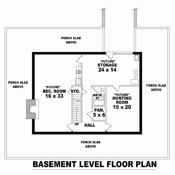 Cape Cod Lower Level of Plan 46523