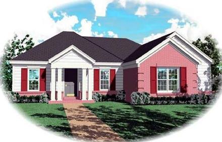 One-Story Ranch Elevation of Plan 46525