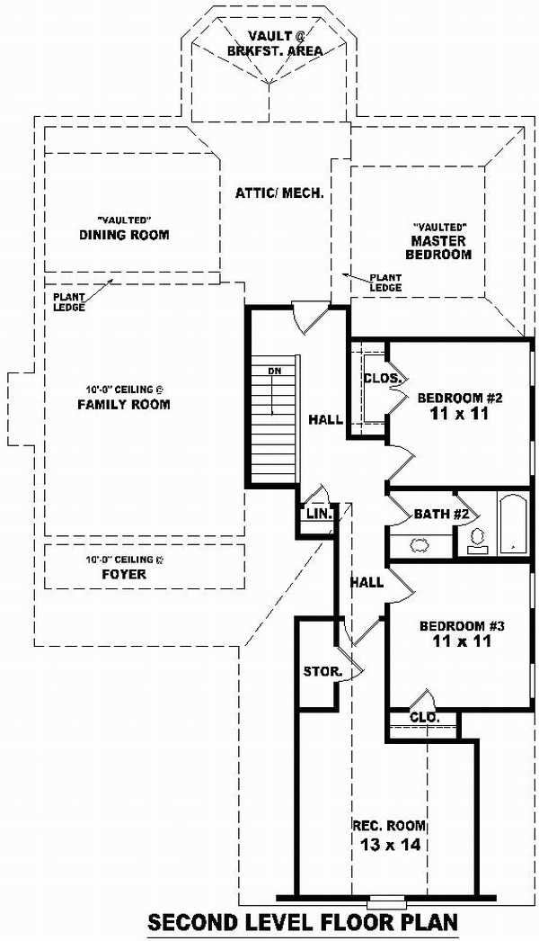 Narrow Lot Traditional Level Two of Plan 46527