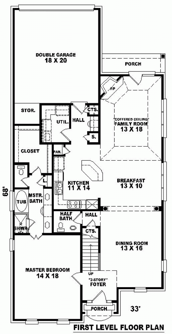 Narrow Lot Level One of Plan 46528