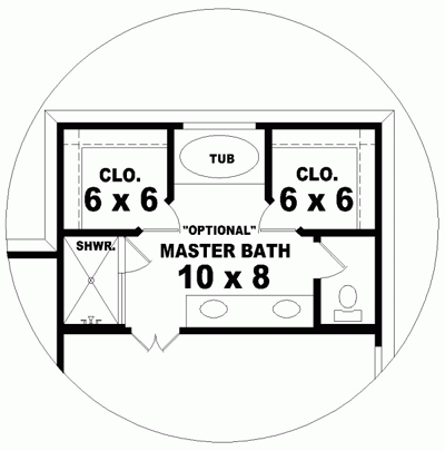 One-Story Traditional Alternate Level One of Plan 46538