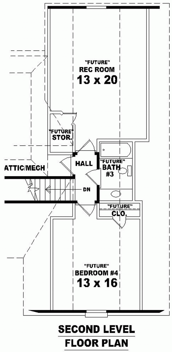 One-Story Traditional Level Two of Plan 46538